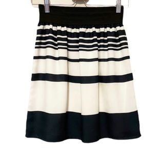 𝅺zara Basic Navy‎ & White Stripe Lined Mini Skirt